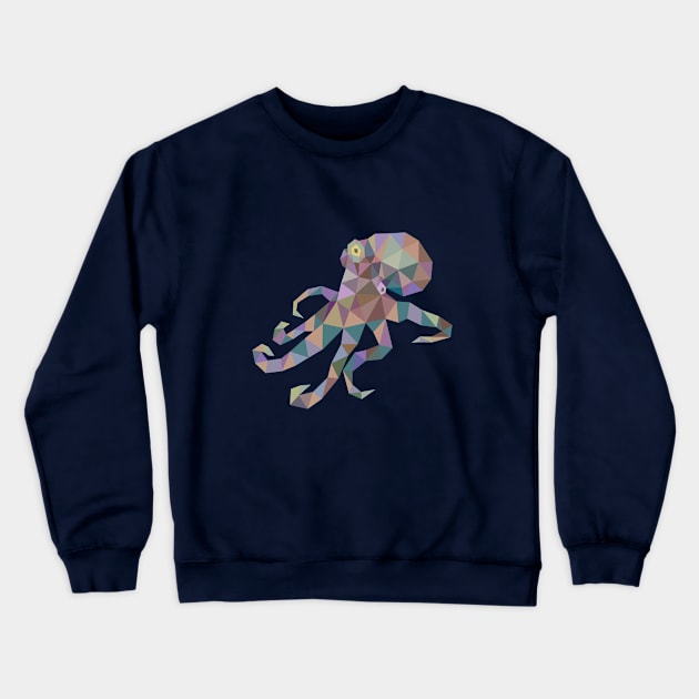 Octopus Lowpoly Crewneck Sweatshirt by tsign703